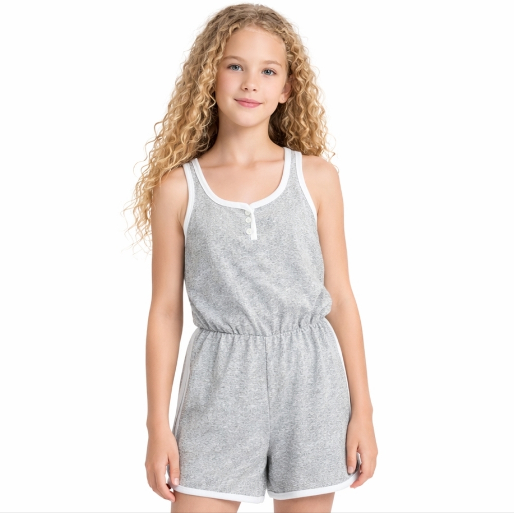 Treasure & Bond Grey Athleisure Romper Girls Size 14-16 XL NWT Nordstrom Lounge